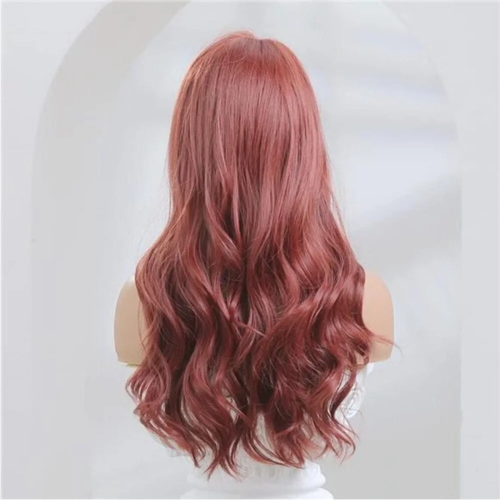 Womens Wigs with Bangs, FULL CAP Burgundy Red NEW